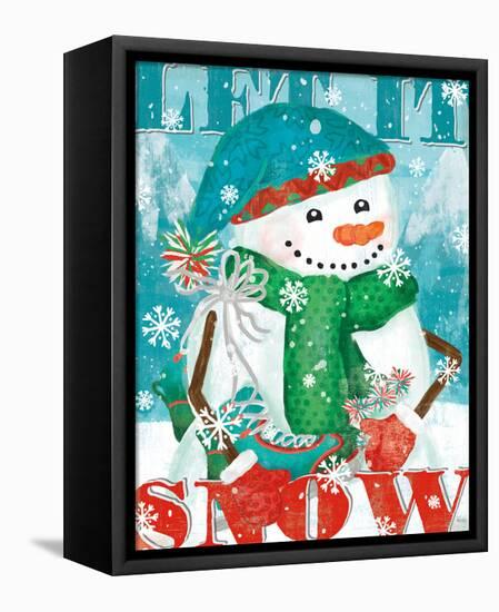 Snowy Fun II-Veronique Charron-Framed Stretched Canvas