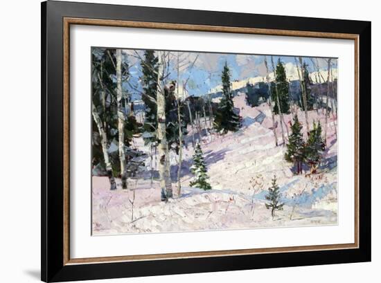 Snowy Hillside-Robert Moore-Framed Art Print