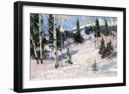 Snowy Hillside-Robert Moore-Framed Art Print