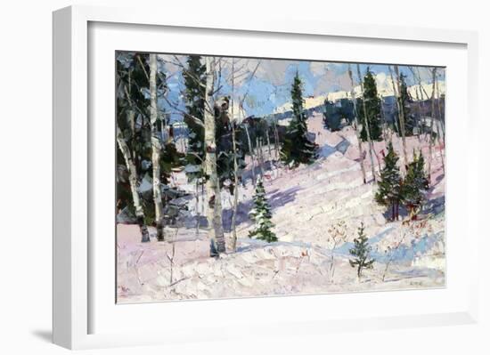 Snowy Hillside-Robert Moore-Framed Art Print