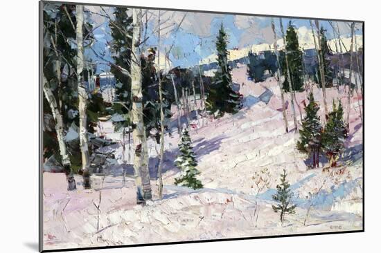 Snowy Hillside-Robert Moore-Mounted Art Print