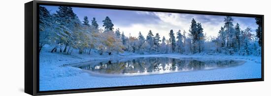 Snowy Lake-David Nunuk-Framed Premier Image Canvas