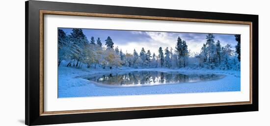 Snowy Lake-David Nunuk-Framed Photographic Print