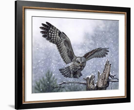 Snowy Landing-Russell Cobane-Framed Giclee Print