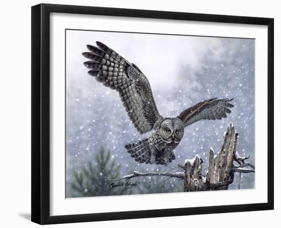 Snowy Landing-Russell Cobane-Framed Giclee Print