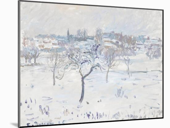 Snowy Landscape at Eragny with an Apple Tree, 1895-Camille Pissarro-Mounted Giclee Print