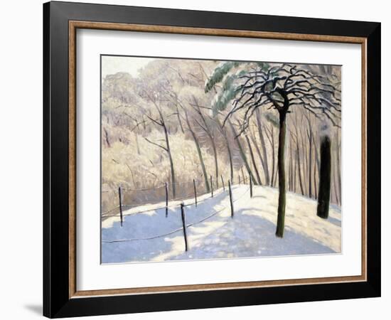 Snowy Landscape in Bois De Boulogne; Paysage De Neige Au Bois De Boulogne, 1905-Felix Edouard Vallotton-Framed Giclee Print