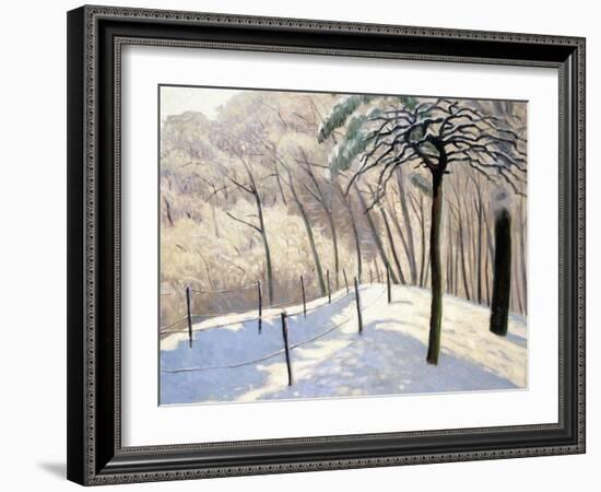 Snowy Landscape in Bois De Boulogne; Paysage De Neige Au Bois De Boulogne, 1905-Felix Edouard Vallotton-Framed Giclee Print