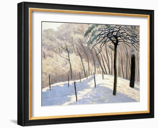 Snowy Landscape in Bois De Boulogne; Paysage De Neige Au Bois De Boulogne, 1905-Felix Edouard Vallotton-Framed Giclee Print