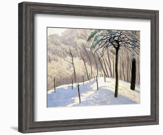 Snowy Landscape in Bois De Boulogne; Paysage De Neige Au Bois De Boulogne, 1905-Felix Edouard Vallotton-Framed Giclee Print