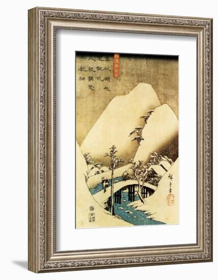 Snowy Landscape-Ando Hiroshige-Framed Art Print