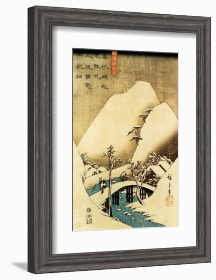 Snowy Landscape-Ando Hiroshige-Framed Art Print