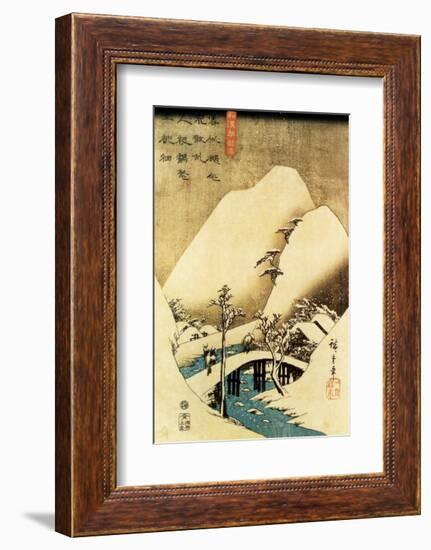 Snowy Landscape-Ando Hiroshige-Framed Art Print