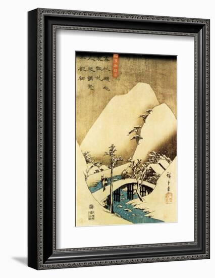 Snowy Landscape-Ando Hiroshige-Framed Art Print