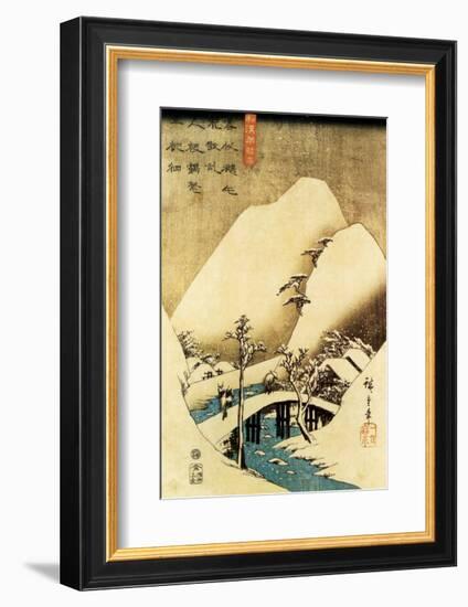 Snowy Landscape-Ando Hiroshige-Framed Art Print