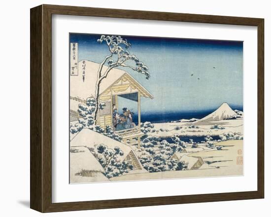 Snowy Morning at Koishikawa-Katsushika Hokusai-Framed Art Print