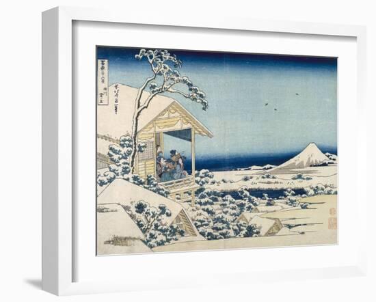 Snowy Morning at Koishikawa-Katsushika Hokusai-Framed Art Print