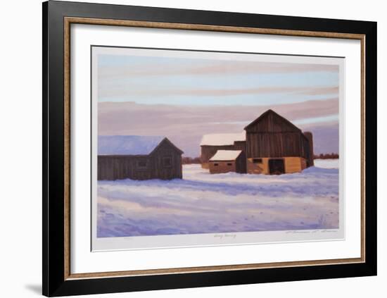 Snowy Morning-Norman R^ Brown-Framed Collectable Print