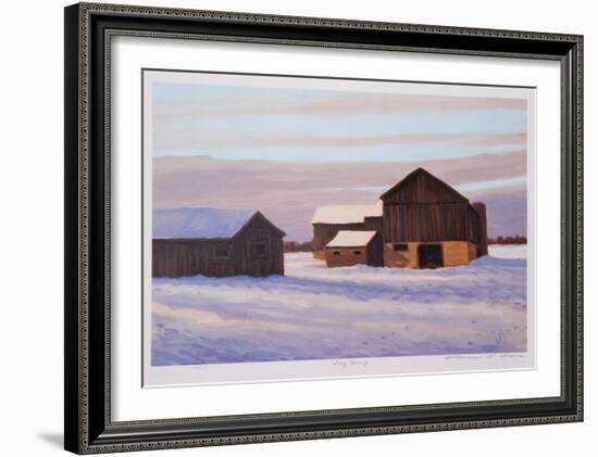 Snowy Morning-Norman R^ Brown-Framed Collectable Print