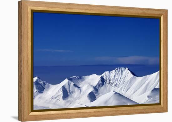 Snowy Mountains at Sunny Day. Panoramic View-BSANI-Framed Premier Image Canvas