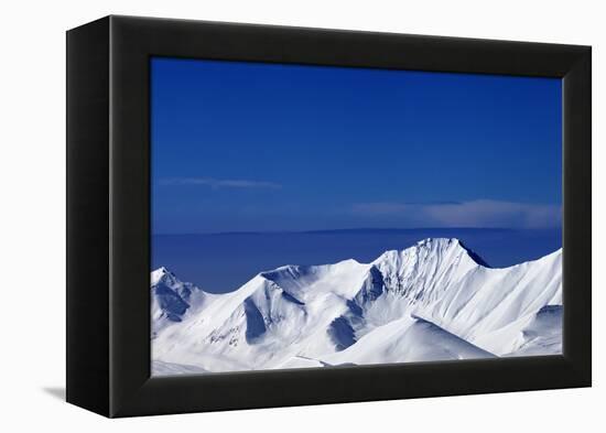 Snowy Mountains at Sunny Day. Panoramic View-BSANI-Framed Premier Image Canvas