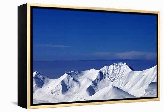 Snowy Mountains at Sunny Day. Panoramic View-BSANI-Framed Premier Image Canvas