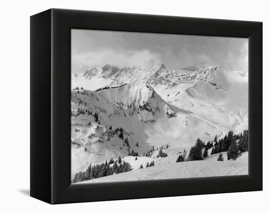 Snowy Mountains-null-Framed Premier Image Canvas