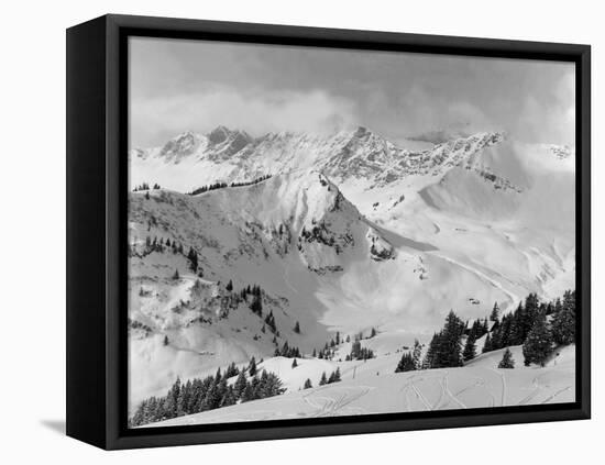 Snowy Mountains-null-Framed Premier Image Canvas