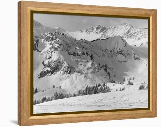 Snowy Mountains-null-Framed Premier Image Canvas
