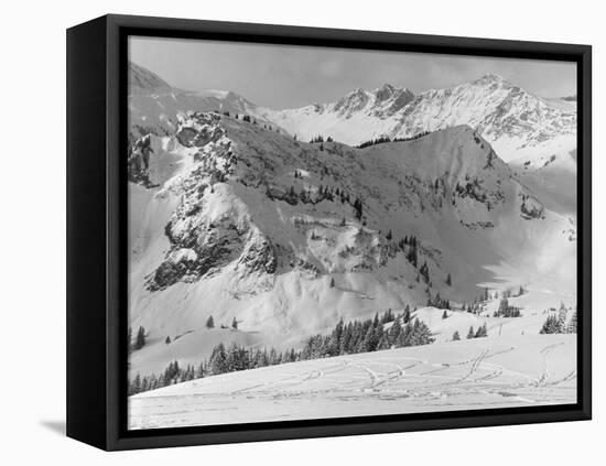 Snowy Mountains-null-Framed Premier Image Canvas