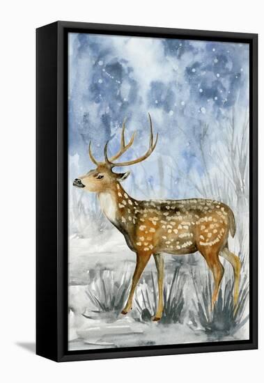 Snowy Night II-Melissa Wang-Framed Stretched Canvas