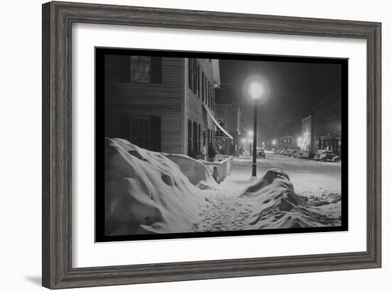 Snowy Night in Woodstock, Vermont-Marion Post Wolcott-Framed Art Print