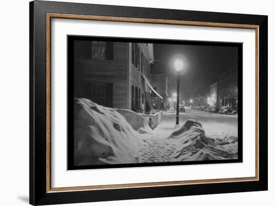 Snowy Night in Woodstock, Vermont-Marion Post Wolcott-Framed Art Print