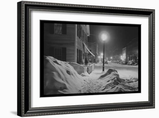 Snowy Night in Woodstock, Vermont-Marion Post Wolcott-Framed Art Print