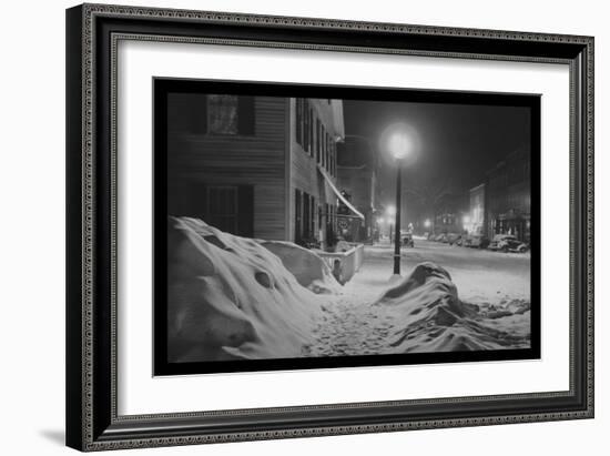 Snowy Night in Woodstock, Vermont-Marion Post Wolcott-Framed Art Print