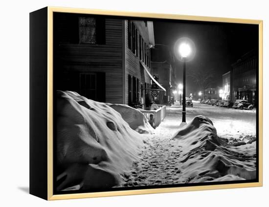 Snowy Night, Woodstock, Vermont, 1940-Marion Post Wolcott-Framed Stretched Canvas