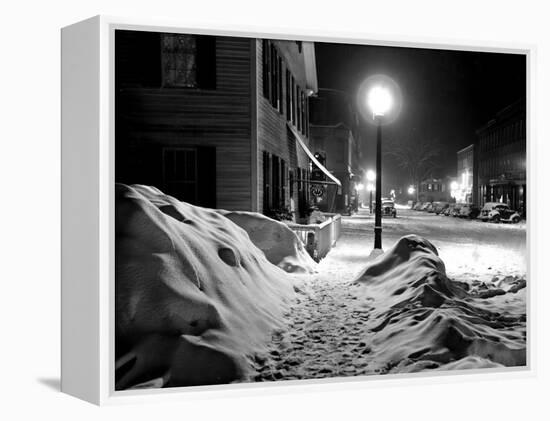 Snowy Night, Woodstock, Vermont, 1940-Marion Post Wolcott-Framed Stretched Canvas