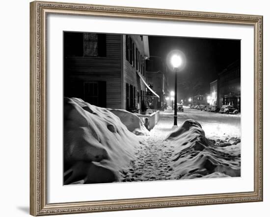 Snowy Night, Woodstock, Vermont, 1940-Marion Post Wolcott-Framed Photo