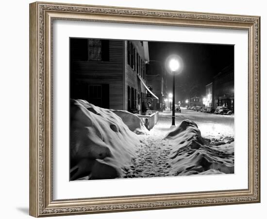 Snowy Night, Woodstock, Vermont, 1940-Marion Post Wolcott-Framed Photo