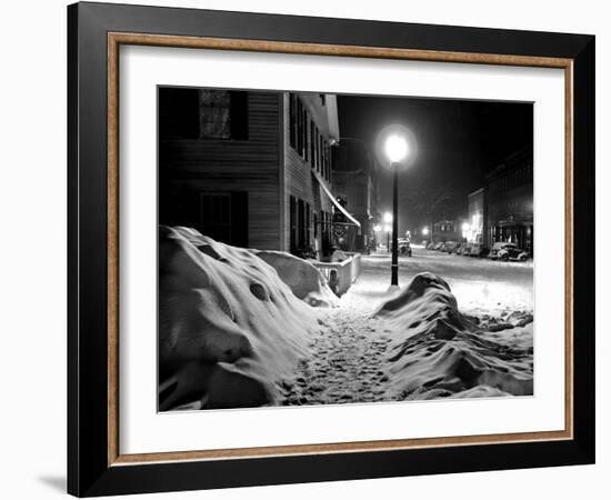 Snowy Night, Woodstock, Vermont, 1940-Marion Post Wolcott-Framed Photo