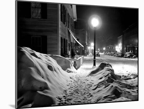 Snowy Night, Woodstock, Vermont, 1940-Marion Post Wolcott-Mounted Photo