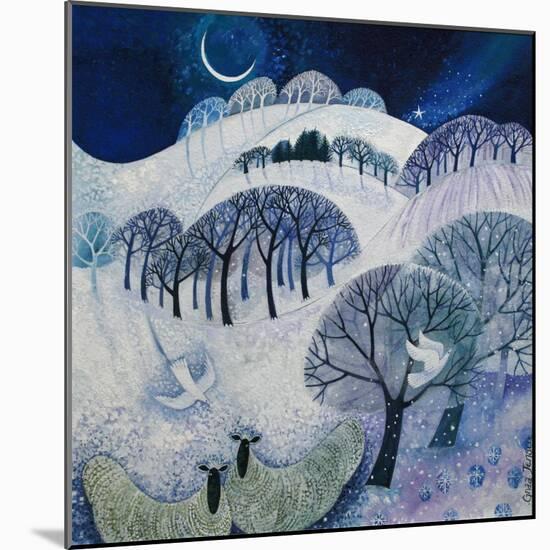 Snowy Night-Lisa Graa Jensen-Mounted Giclee Print