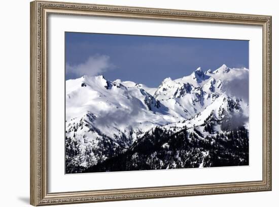 Snowy Olympic Mountains-Douglas Taylor-Framed Photo