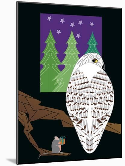 Snowy Owl-Marie Sansone-Mounted Giclee Print