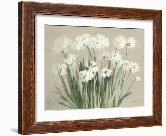 Snowy Paperwhites Neutral-Danhui Nai-Framed Art Print