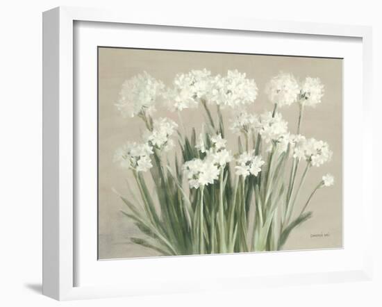 Snowy Paperwhites Neutral-Danhui Nai-Framed Art Print