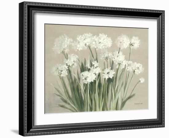 Snowy Paperwhites Neutral-Danhui Nai-Framed Art Print