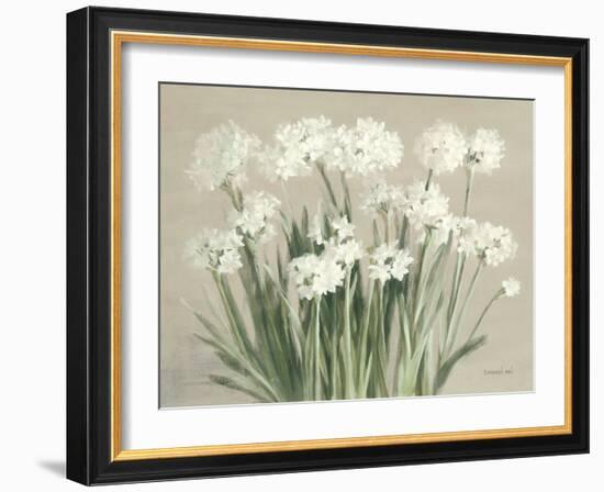 Snowy Paperwhites Neutral-Danhui Nai-Framed Art Print