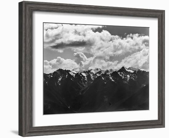 Snowy Peaks of the Olympic Mountains-Peter Stackpole-Framed Photographic Print