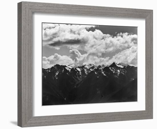 Snowy Peaks of the Olympic Mountains-Peter Stackpole-Framed Photographic Print